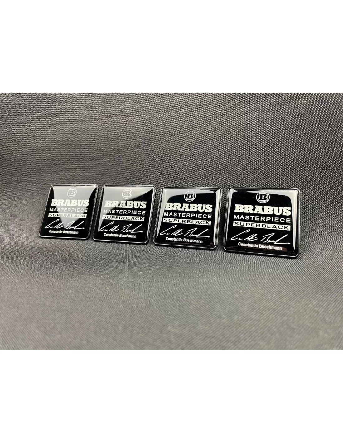  - Logos & Emblems - Metallic Brabus Masterpiece Superblack sätesemblem Mercedes W464 W463A G-Klass - 3 - Uppgradera din Mercede