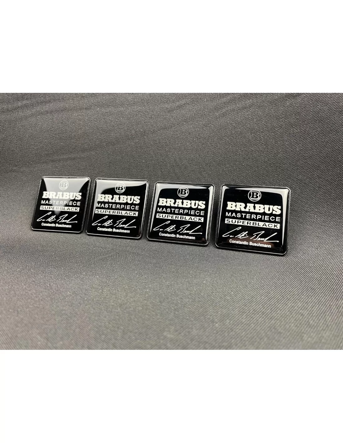  - Logos & Emblems - Metallic Brabus Masterpiece Superblack sätesemblem Mercedes W464 W463A G-Klass - 4 - Uppgradera din Mercede