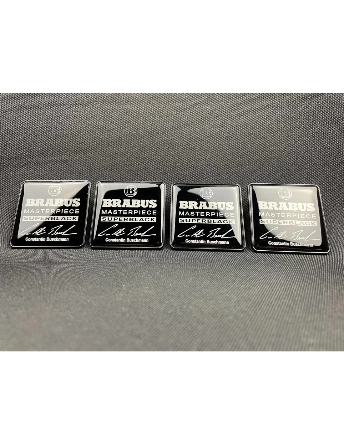  - Logos & Emblems - Metallic Brabus Masterpiece Superblack sätesemblem Mercedes W464 W463A G-Klass - 6 - Uppgradera din Mercede