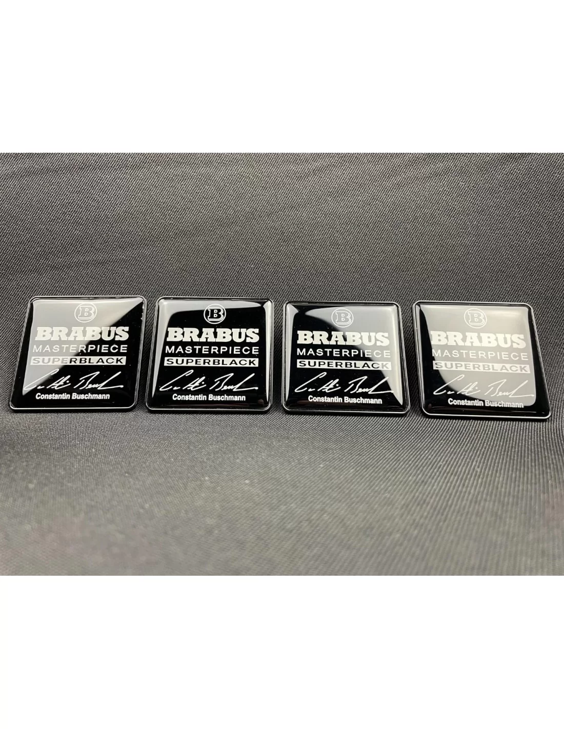  - Logos & Emblems - Metallic Brabus Masterpiece Superblack sätesemblem Mercedes W464 W463A G-Klass - 7 - Uppgradera din Mercede