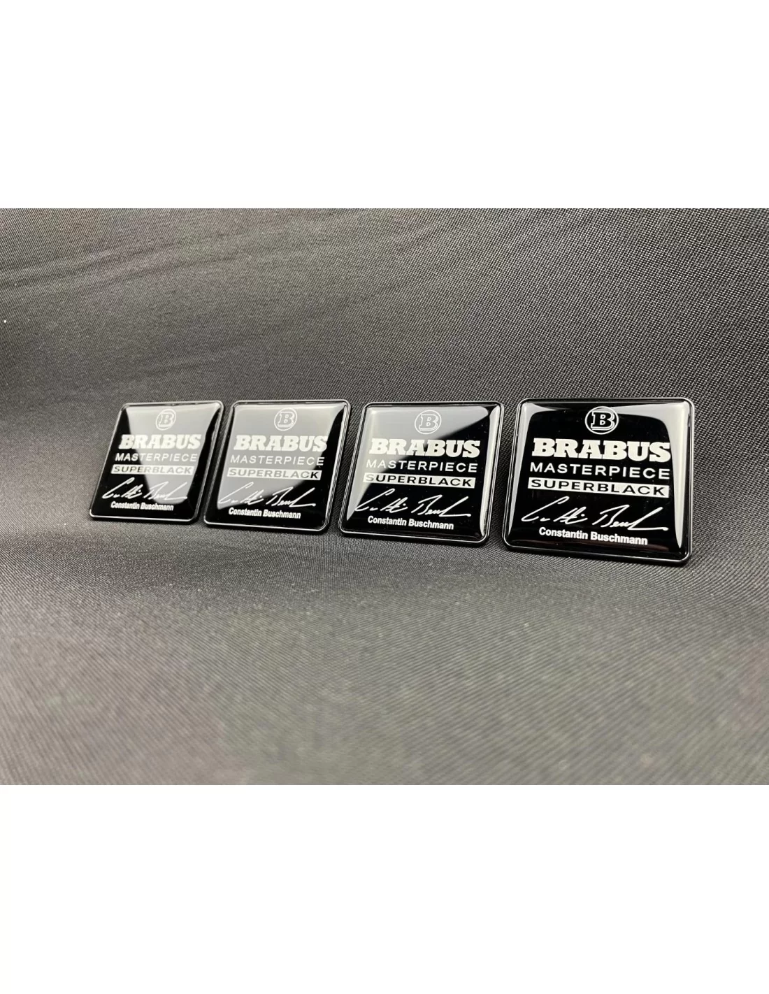  - Logos & Emblems - Metallic Brabus Masterpiece Superblack sätesemblem Mercedes W464 W463A G-Klass - 8 - Uppgradera din Mercede
