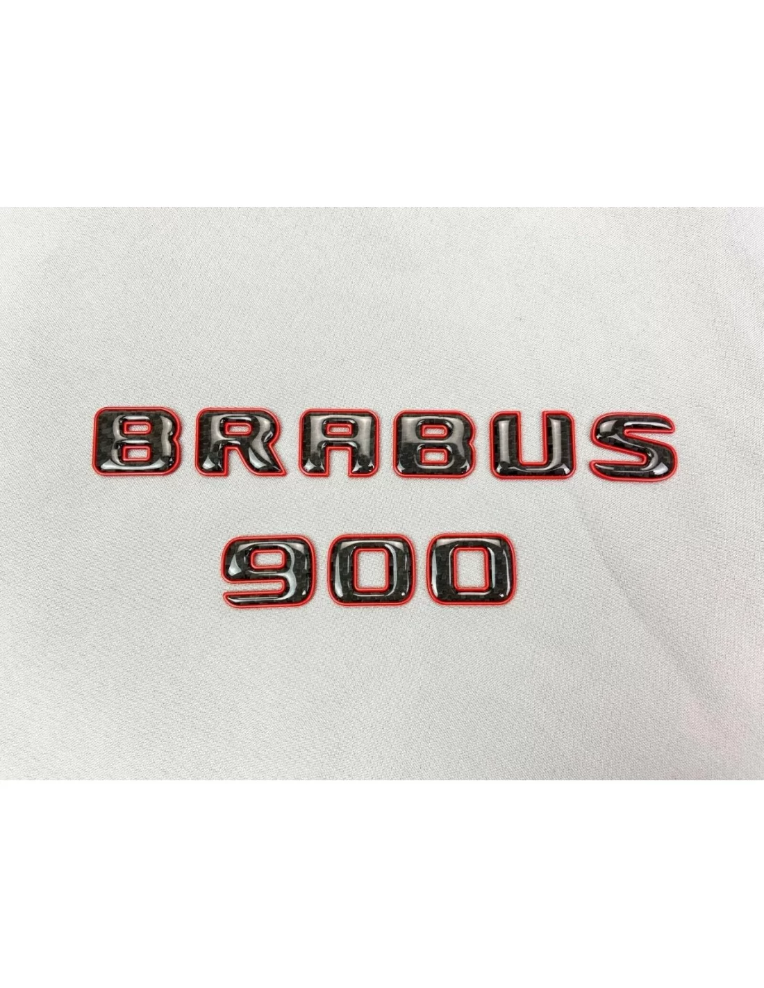  - Logos & Emblems - Brabus 900 emblem logotyp röd metallic med kolfiber för Mercedes-Benz W463A W464 G-Klass - 6 - Skaffa Brabu