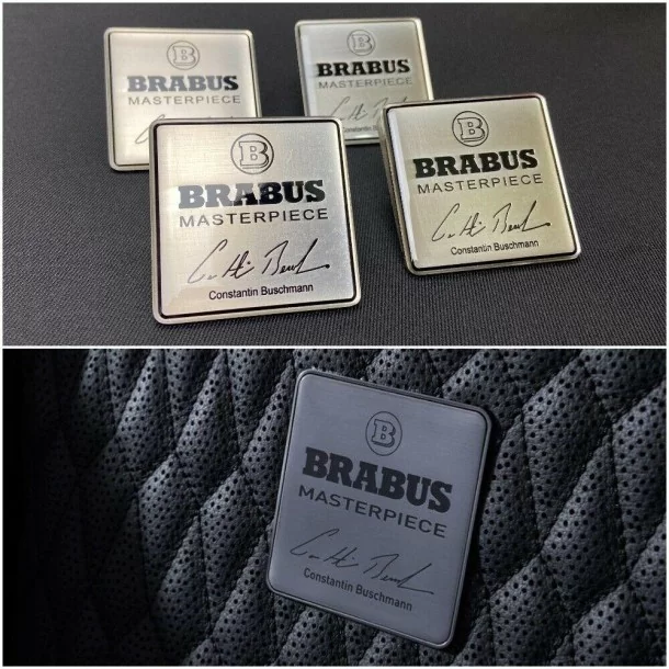  - logo & Emblems - Metaliczny emblemat siedzeń Brabus Masterpiece Constantin Buschmann Mercedes W463A W464 G-Class - 1 - Odkryj