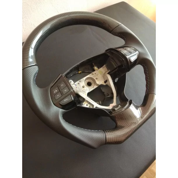  - Steering Wheels - Mitsubishi Lancer X Stuur Carbon Leer - 1 - Upgrade je Mitsubishi Lancer X met dit stijlvolle Carbon Leathe