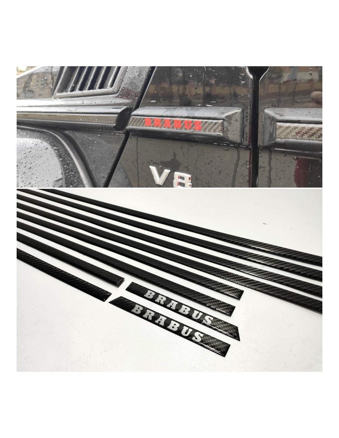 - Mercedes Benz - Комплект карбонових вставок на бічні молдинги Brabus для Mercedes-Benz W463 G-Class - 1 - Купуйте набір карбо  - Mercedes Benz - Комплект карбонових вставок на бічні молдинги Brabus для Mercedes-Benz W463 G-Class - 1 - Купуйте набір карбо