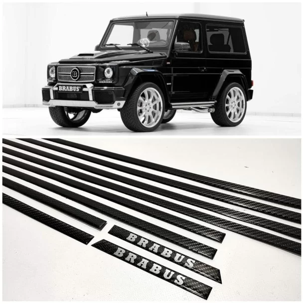  - Mercedes Benz - Moulures latérales en fibre de carbone insertions AMG Brabus pour Mercedes-Benz W463 Classe G 3 portes - 1 - 