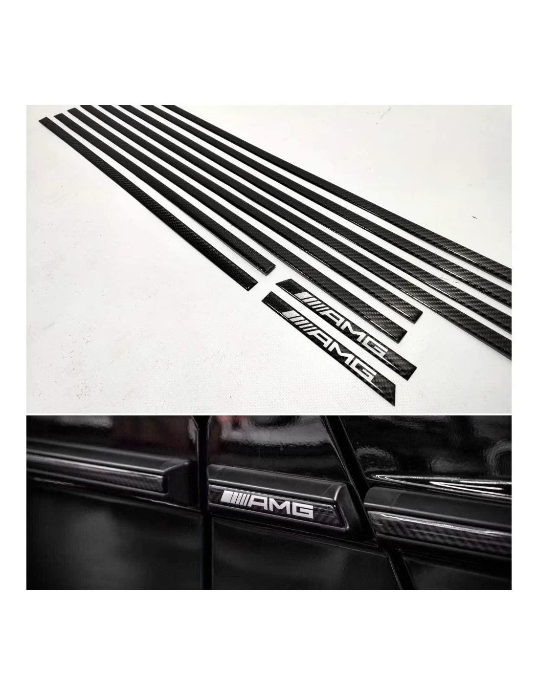  - Mercedes Benz - Moulures latérales en fibre de carbone insertions AMG Brabus pour Mercedes-Benz W463 Classe G 3 portes - 2 - 
