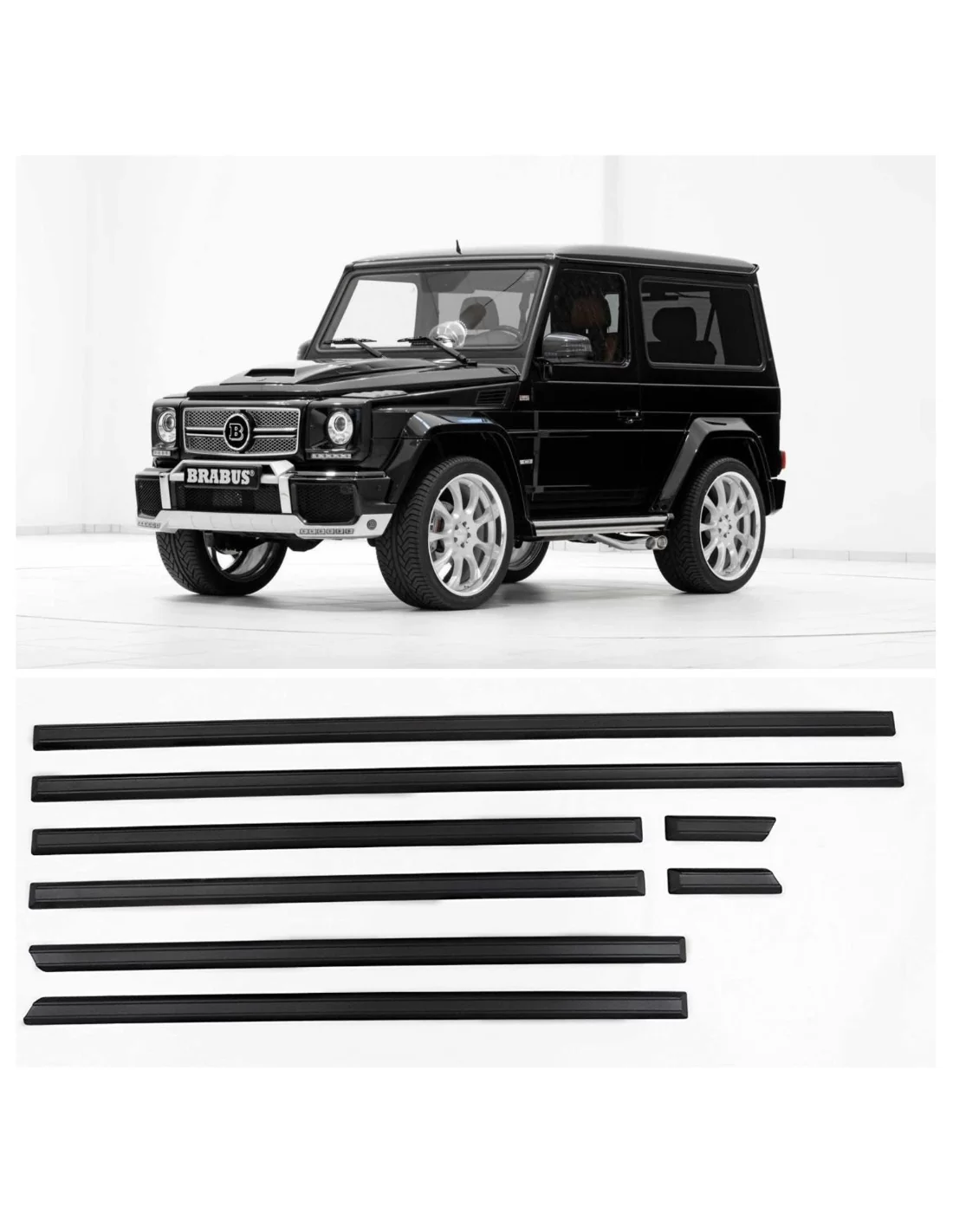  - Mercedes-Benz - Sidolister i glasfiber för 3-dörrars Mercedes-Benz W463 G-Klass - 1 - Köp sidolister i glasfiber till 3-dörra