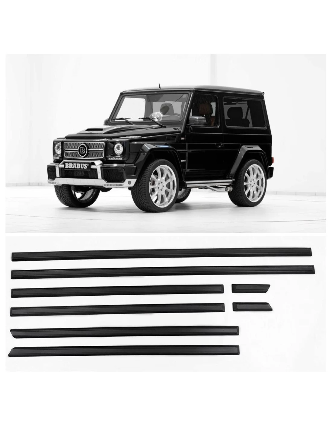  - Mercedes Benz - Molduras laterales de fibra de vidrio para Mercedes-Benz Clase G W463 de 3 puertas - 2 - ¡Compre molduras lat