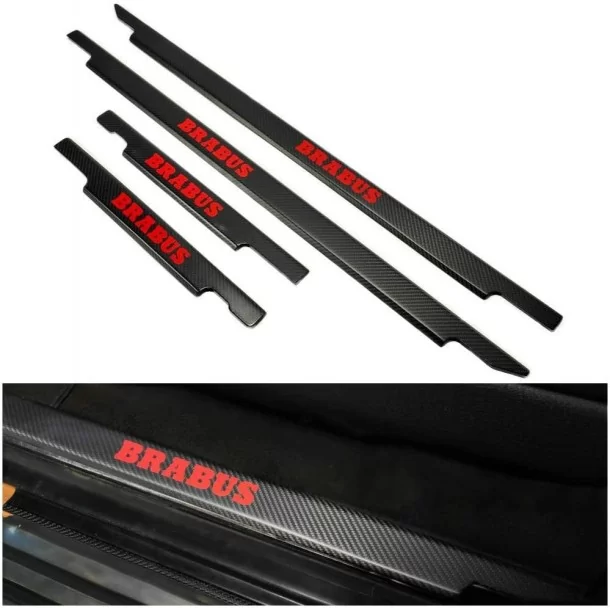  - Mercedes-Benz - Peitoris de porta Brabus em fibra de carbono 4 peças para Mercedes-Benz G W463 vermelho - 1 - Comprar soleira