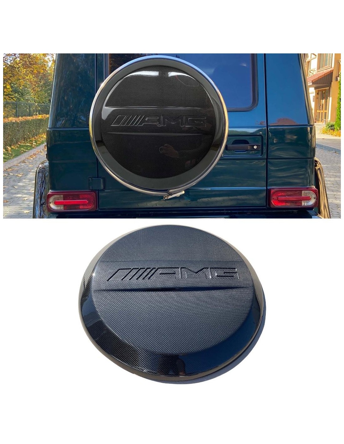  - Mercedes-Benz - Carbon fiber AMG rear spare wheel plate cover for Mercedes-Benz W463 G-Class - 1 - Buy carbon fiber AMG rear 