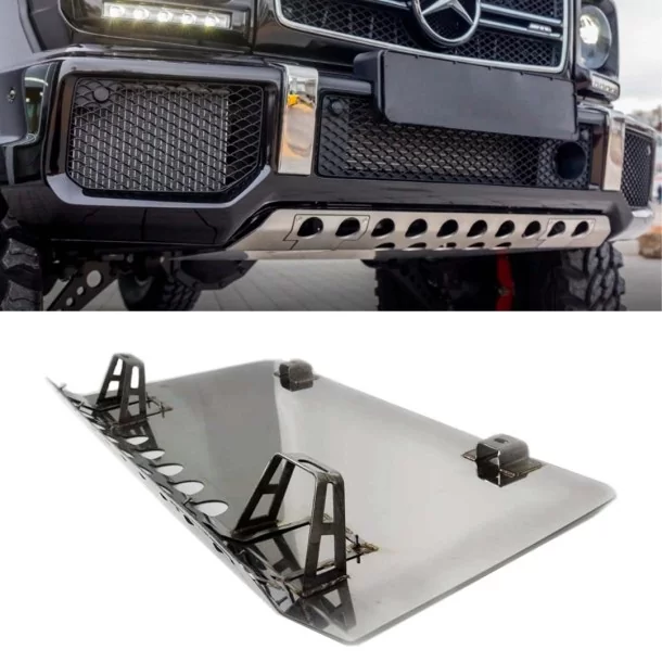  - Mercedes-Benz - Placa antiderrapante frontal em aço inoxidável para Mercedes-Benz W463 Classe G - 1 - Comprar chapa de proteç