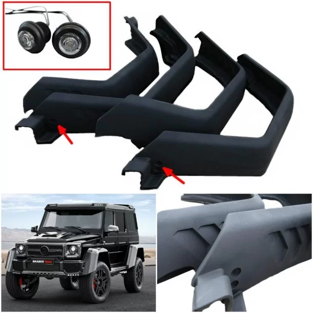  - Mercedes Benz - Elargisseurs d'ailes en fibre de verre avec LED pour Mercedes-Benz W463 4x4 Squared - 1 - Achetez des élargis