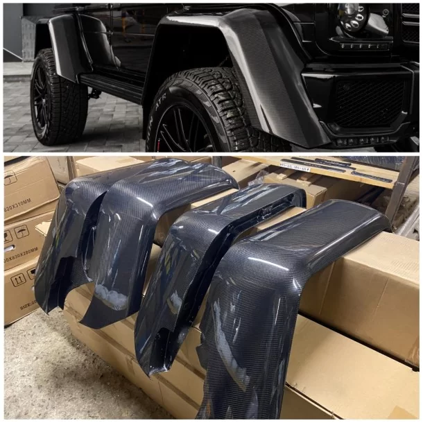  - Mercedes-Benz - Guarda-lamas em fibra de carbono Brabus para Mercedes-Benz W463 G-Wagon 4x4 Squared - 1 - Comprar para-lamas 