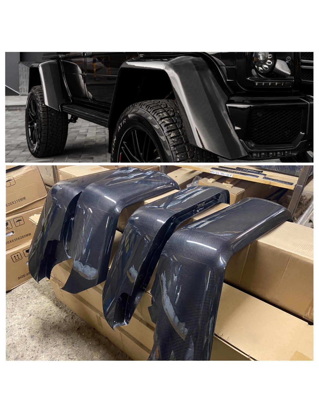 - Mercedes-Benz - Guarda-lamas em fibra de carbono Brabus para Mercedes-Benz W463 G-Wagon 4x4 Squared - 1 - Comprar para-lamas - Mercedes-Benz - Guarda-lamas em fibra de carbono Brabus para Mercedes-Benz W463 G-Wagon 4x4 Squared - 1 - Comprar para-lamas