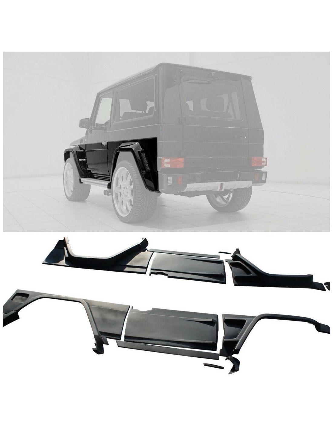  - Mercedes-Benz - Brabus glasvezel widestar body kit & carbon elementen Mercedes G-Klasse W463 3-deurs - 1 - Koop de Brabus gla