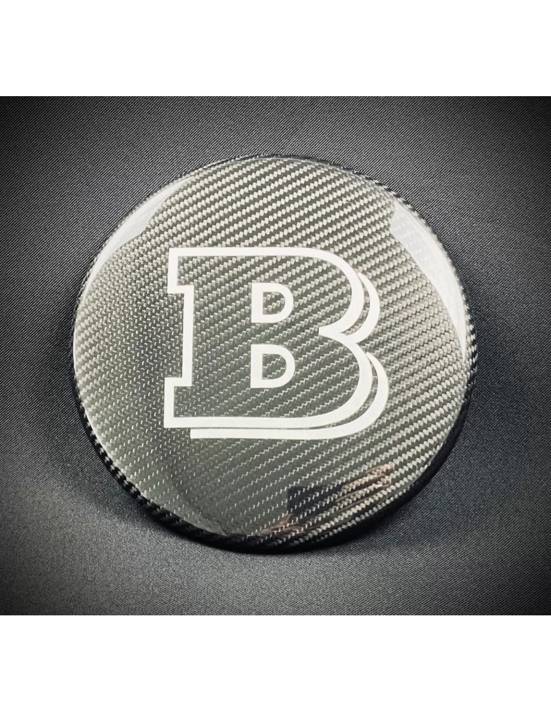  - Logos & Emblems - Carbon fiber voorgrille grijs badge embleem logo Brabus voor Mercedes-Benz G-Wagon G-Klasse W463 - 11 - Koo