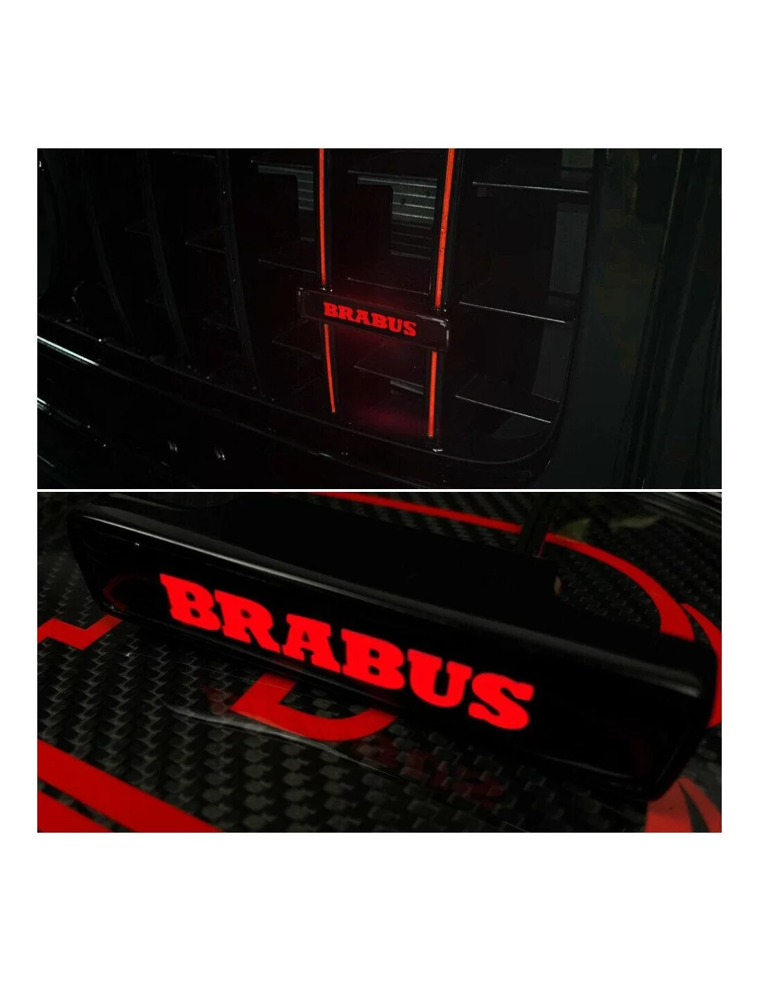  - logo & Emblems - Brabus LED parrilla roja insignia emblema logotipo para Mercedes W463 G Wagon G63 G500 G55 - 1 - ¡Ilumina tu