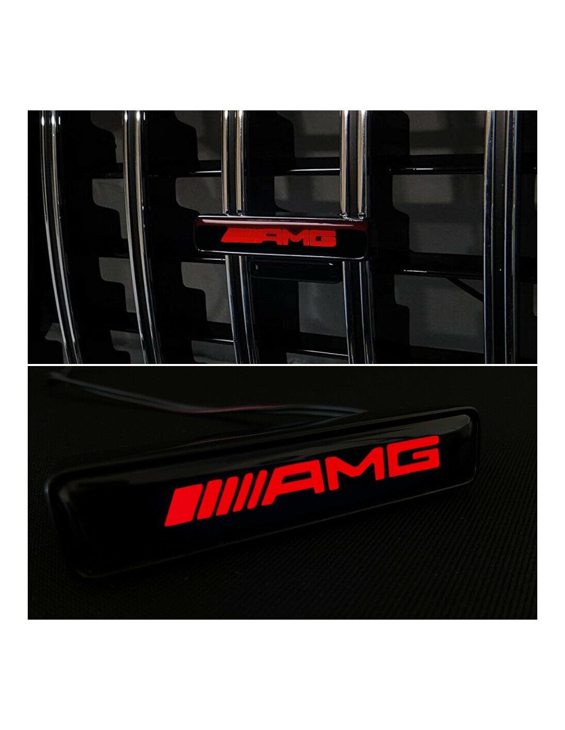  - logo & Emblems - Grille LED AMG rouge pour Mercedes W463 G Wagon - 1 - Améliorez votre Mercedes-Benz W463 G Wagon avec l'embl