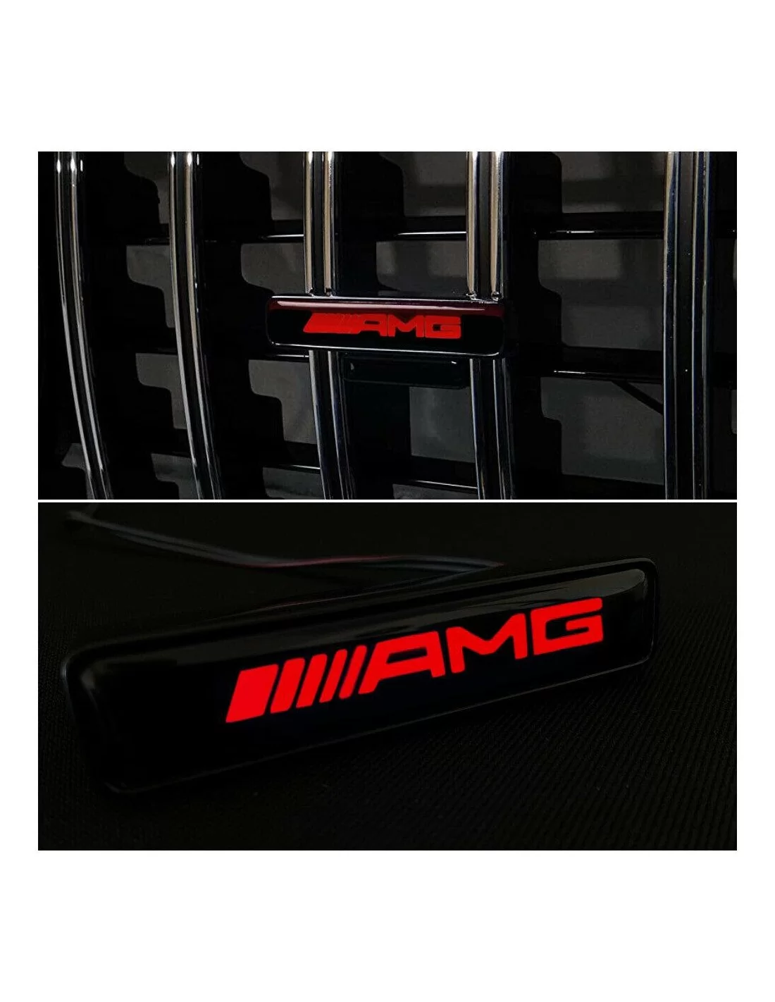  - logo & Emblems - Grille LED AMG rouge pour Mercedes W463 G Wagon - 1 - Améliorez votre Mercedes-Benz W463 G Wagon avec l'embl