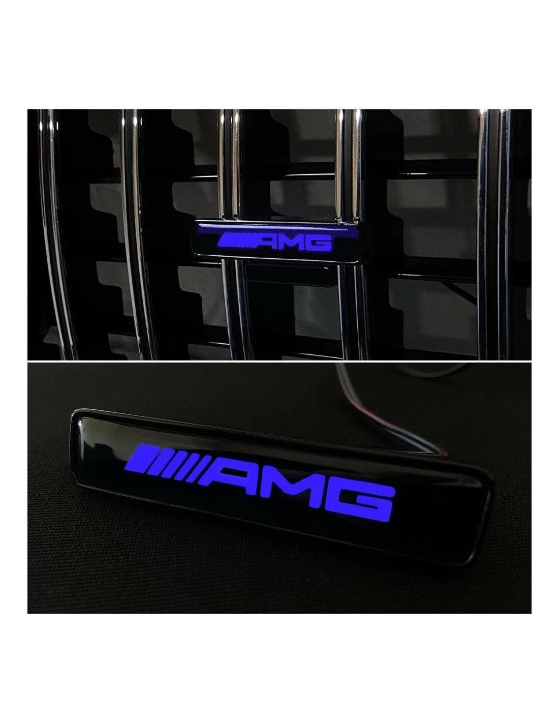  - logo & Emblems - AMG LED grille bleu badge emblème logo pour Mercedes W463 G Wagon - 1 - Améliorez votre Mercedes-Benz W463 G
