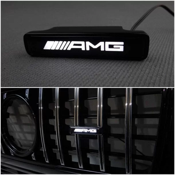  - Logos & Emblems - 用于梅赛德斯 W463 G 旅行车的 AMG LED 格栅白色徽章徽标 - 1 - 使用 AMG LED 格栅白色徽章徽标升级您的梅赛德斯-奔驰 W463 G Wagon！今天就提升您车辆的风格和气派！⏳✌️