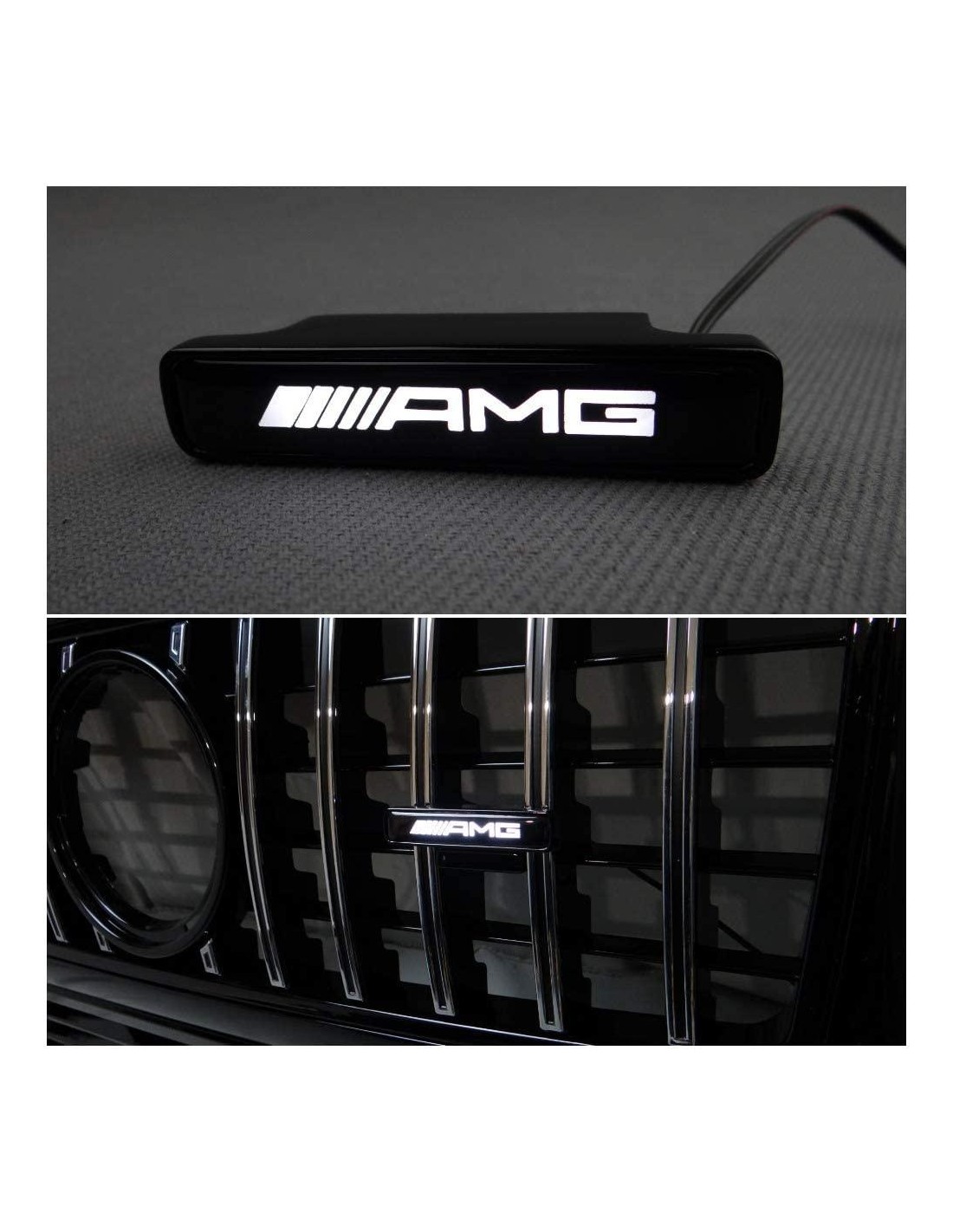  - logo & Emblems - AMG LED parrilla blanca insignia emblema logotipo para Mercedes W463 G Wagon - 1 - ¡Actualice su Mercedes-Be