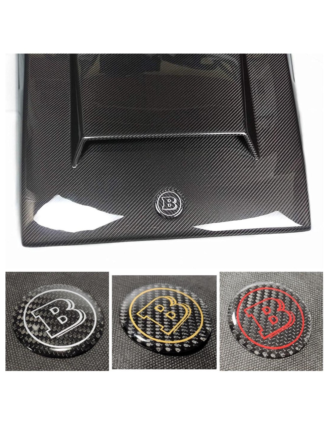 - Logos & Emblems - Сarbon fiber Brabus badge embleem logo 53mm voor Mercedes W463 G Wagon - 1 - Verfraai uw Mercedes W463 G Wa  - Logos & Emblems - Сarbon fiber Brabus badge embleem logo 53mm voor Mercedes W463 G Wagon - 1 - Verfraai uw Mercedes W463 G Wa