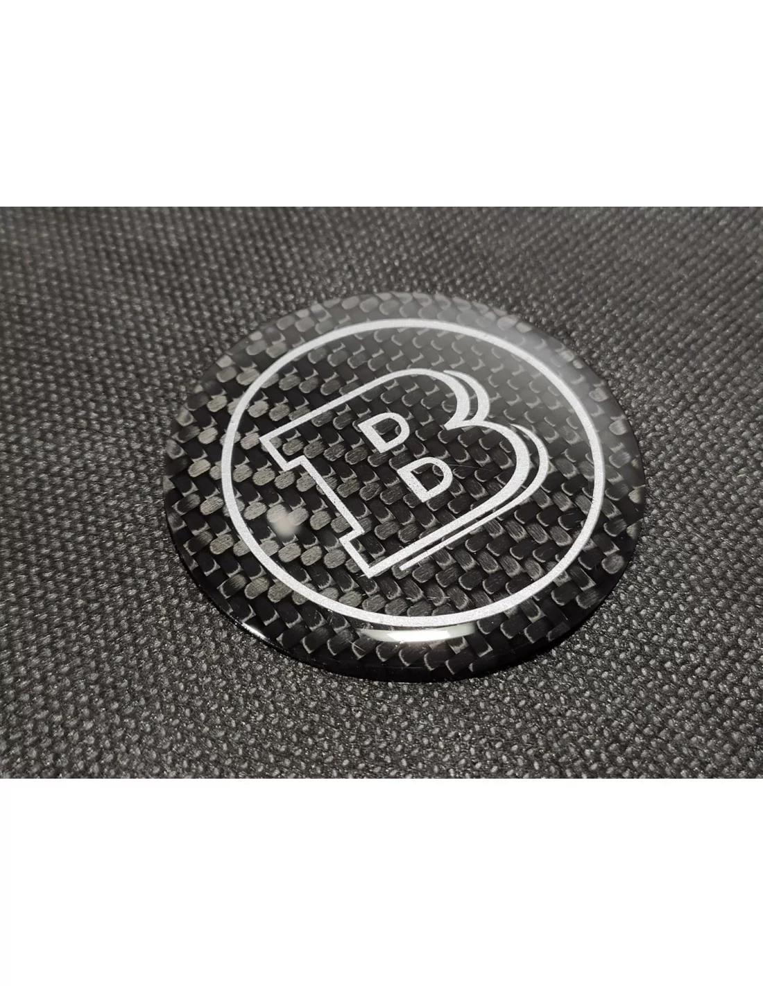  - logo & Emblems - Emblema badge Brabus in fibra di carbonio 53 mm per Mercedes W463 G Wagon - 2 - Valorizzate la vostra Merced