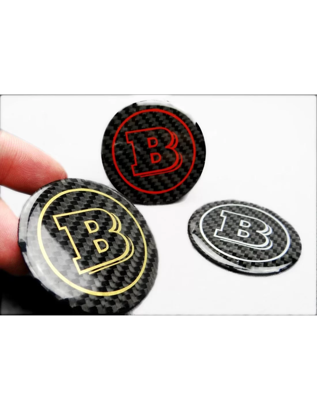  - logo & Emblems - Emblema badge Brabus in fibra di carbonio 53 mm per Mercedes W463 G Wagon - 12 - Valorizzate la vostra Merce
