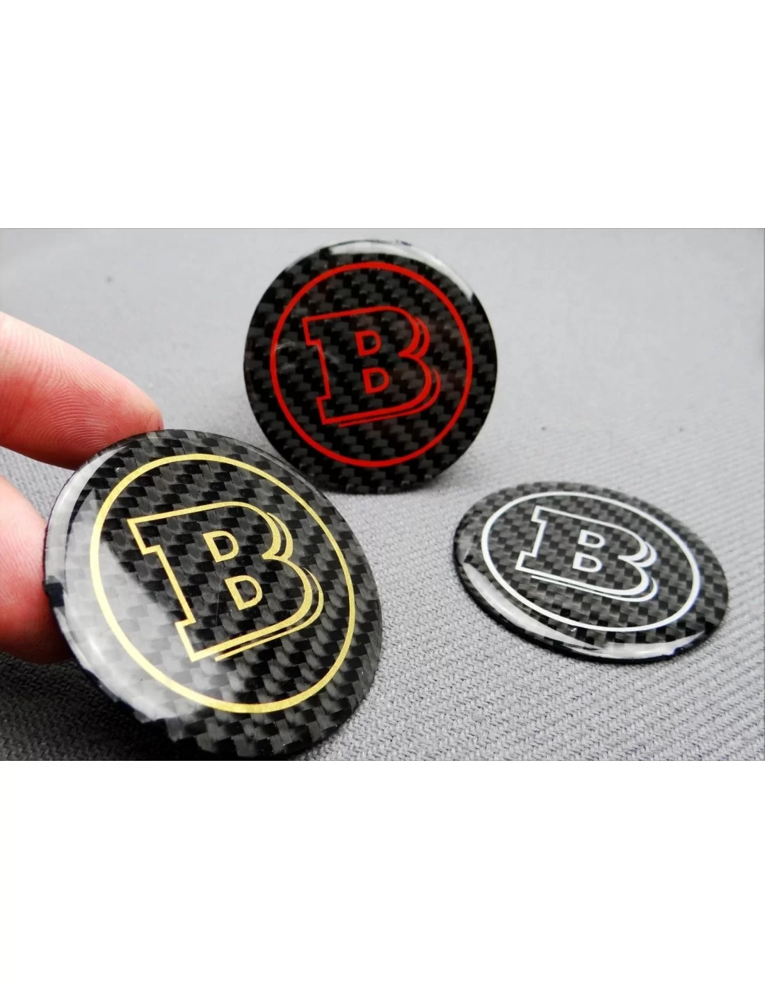  - logo & Emblems - Emblema badge Brabus in fibra di carbonio 53 mm per Mercedes W463 G Wagon - 14 - Valorizzate la vostra Merce