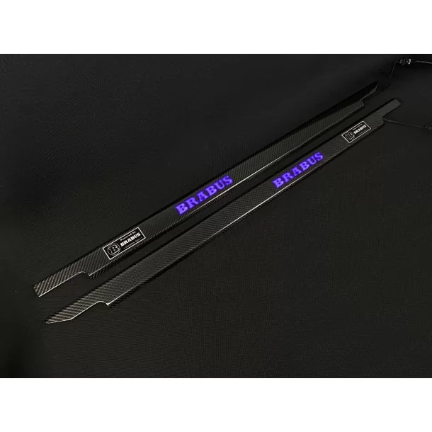  - Mercedes-Benz - Carbon fiber LED Verlichte Brabus Dorpels 2 stuks voor Mercedes-Benz G W463 3-deurs G-Klasse - 1 - Verfraai u