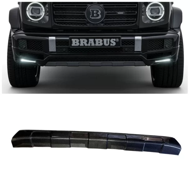  - Mercedes-Benz - Difusor Brabus em fibra de carbono para o para-choques do G500 spoiler labial Mercedes W463a Classe G - 1 - A