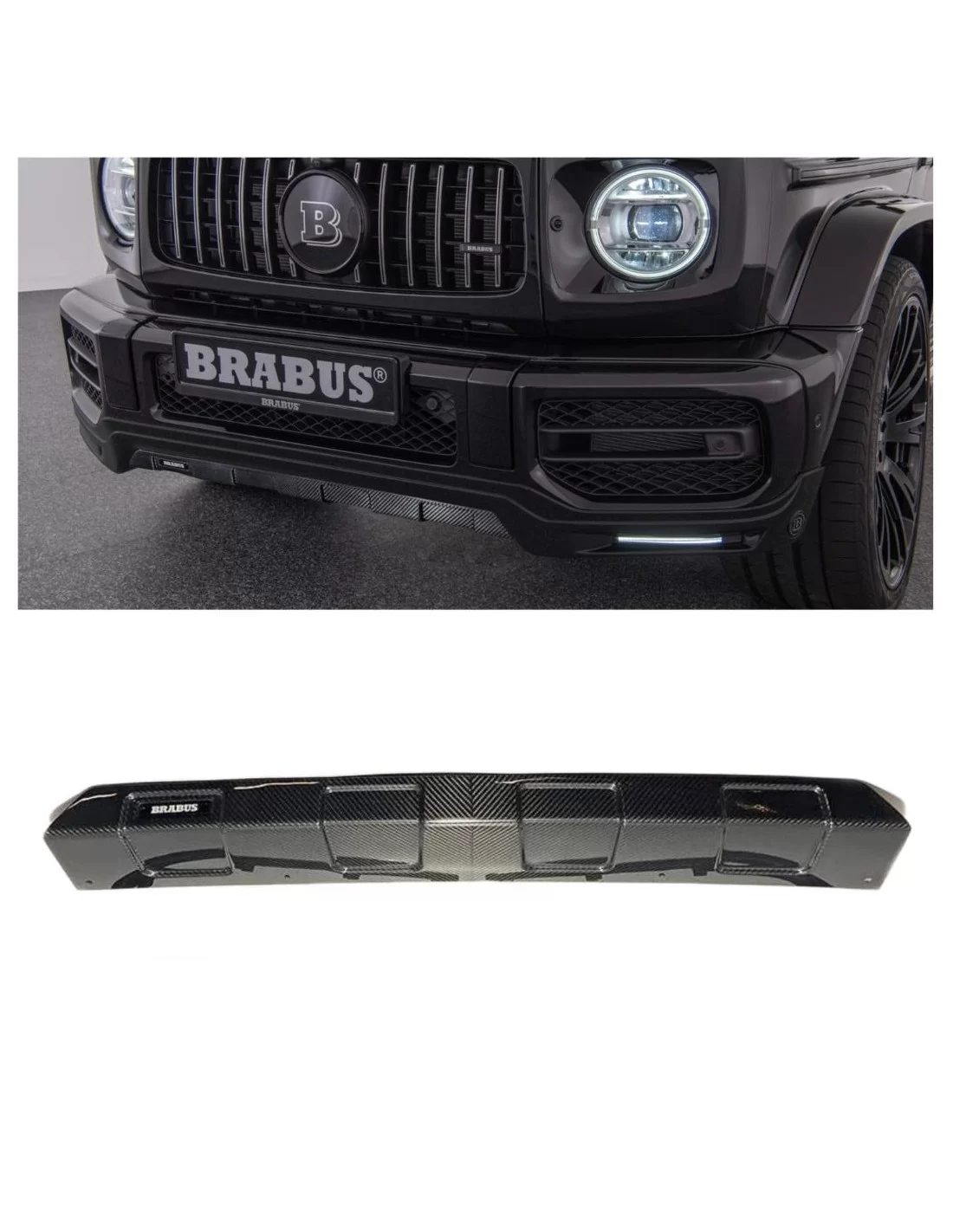  - Mercedes Benz - Przedni dyfuzor AMG z włókna węglowego do spojlera zderzaka G63 Mercedes-Benz W463a G-Class - 1 - Ulepsz swój