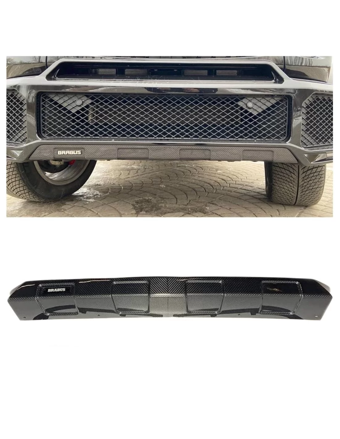  - Mercedes-Benz - Carbon fiber front diffuser for Brabus Widestar bumper Mercedes-Benz W463a G-Class - 1 - Elevate your Mercede