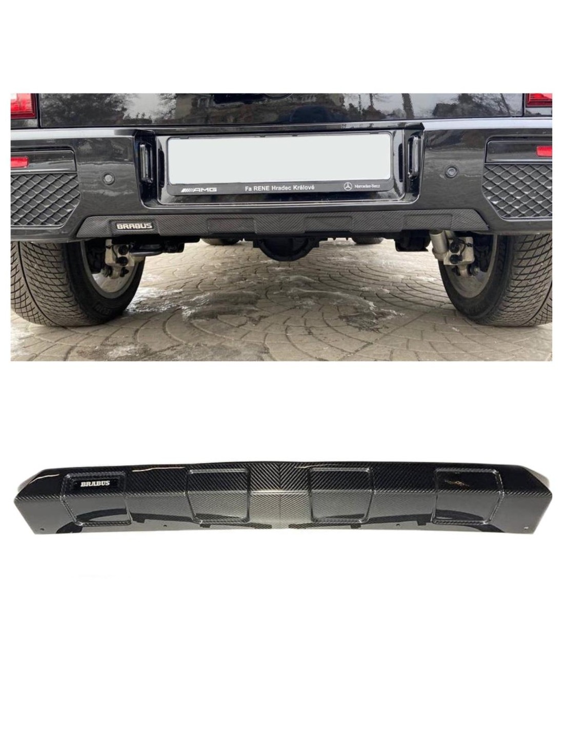  - Mercedes Benz - Diffuseur arrière Brabus Widestar en fibre de carbone pour Mercedes-Benz W463a Classe G - 1 - Transformez vot