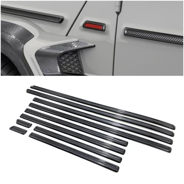 Moulures latérales Brabus en fibre de carbone Rocket G900 pour Mercedes-Benz W463a W464 Mercedes Benz, G Class W463A, Części cia