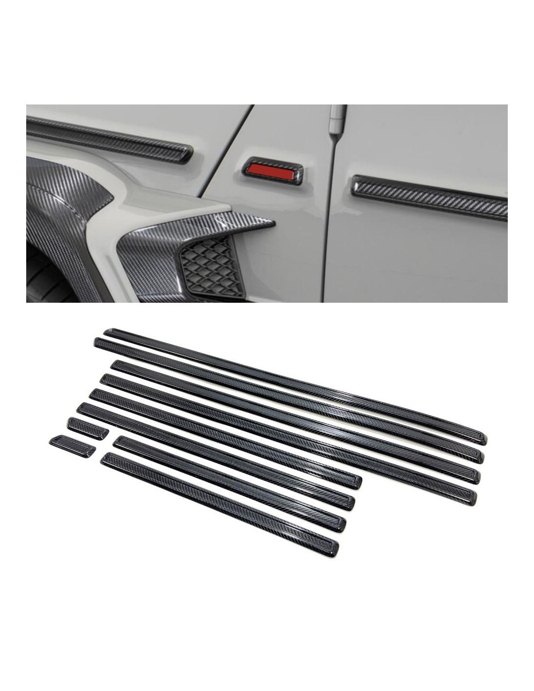 用于梅赛德斯-奔驰 W463a W464 的 Brabus 碳纤维侧模饰条 Rocket G900 Mercedes-Benz, Mercedes-Benz G-Class 2018+ (W463A), Tuning & Exterior, Decorat