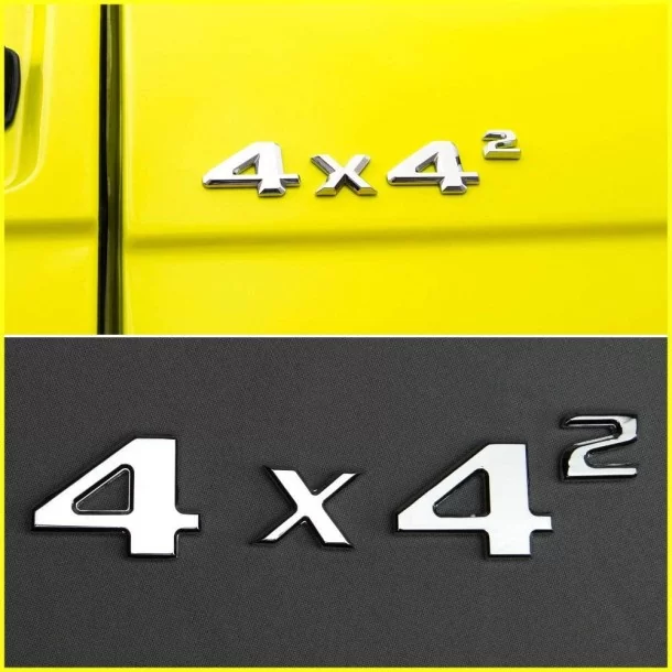  - Logos & Emblems - 4x4 方形徽章行李箱徽章镀铬贴纸（金属 4 件），适用于梅赛德斯 G Wagon W463 4x4 - 1 - 为您的梅赛德斯 W463 购买镀铬金属 4x4 方形徽章后备箱徽。这款独特的徽章可提升您车辆的风格！