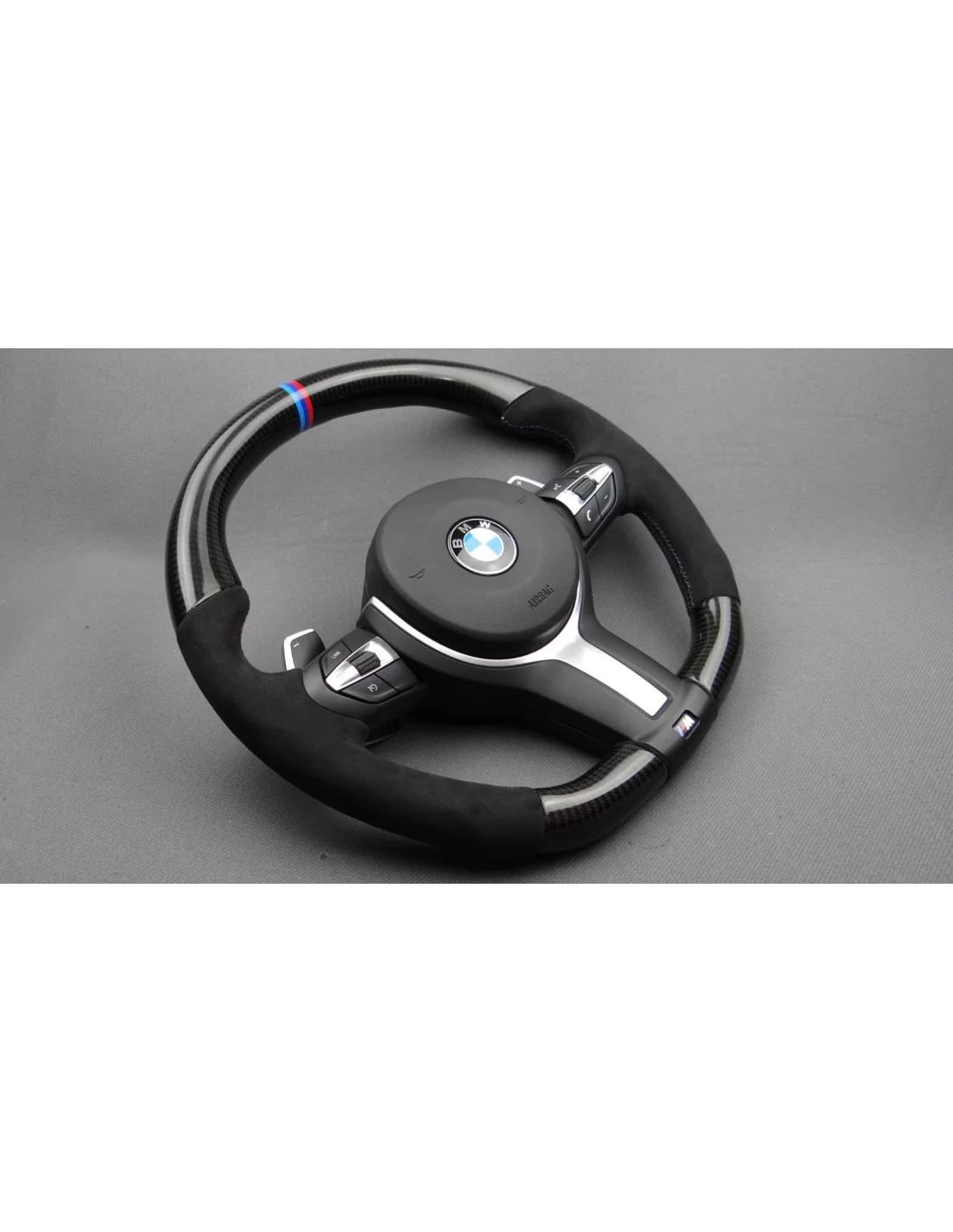  - Steering Wheels - BMW F30 F15 F16 Stuur Carbon Alcantara - 3 - BMW F30 F15 F16 Stuur Carbon Alcantara kopen bij Tuneverse! Ve