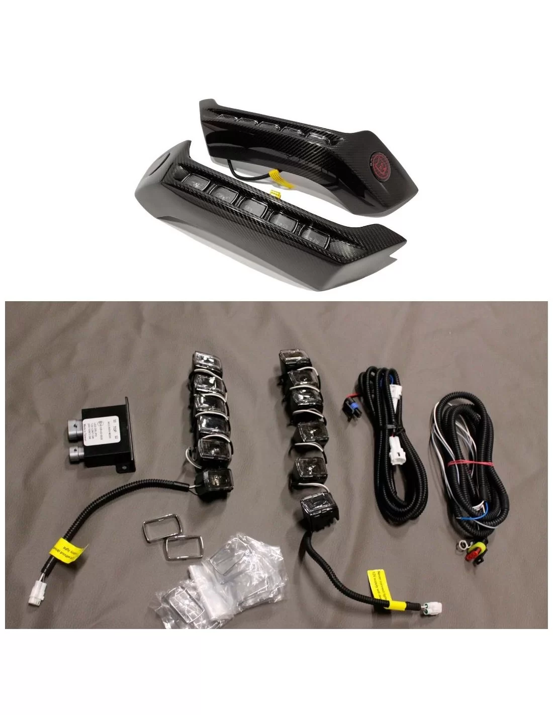  - Mercedes-Benz - Nolden led drl para para-choques dianteiro estilo Brabus Spoiler Mercedes W463 1979-2018 - 1 - Melhore o seu 