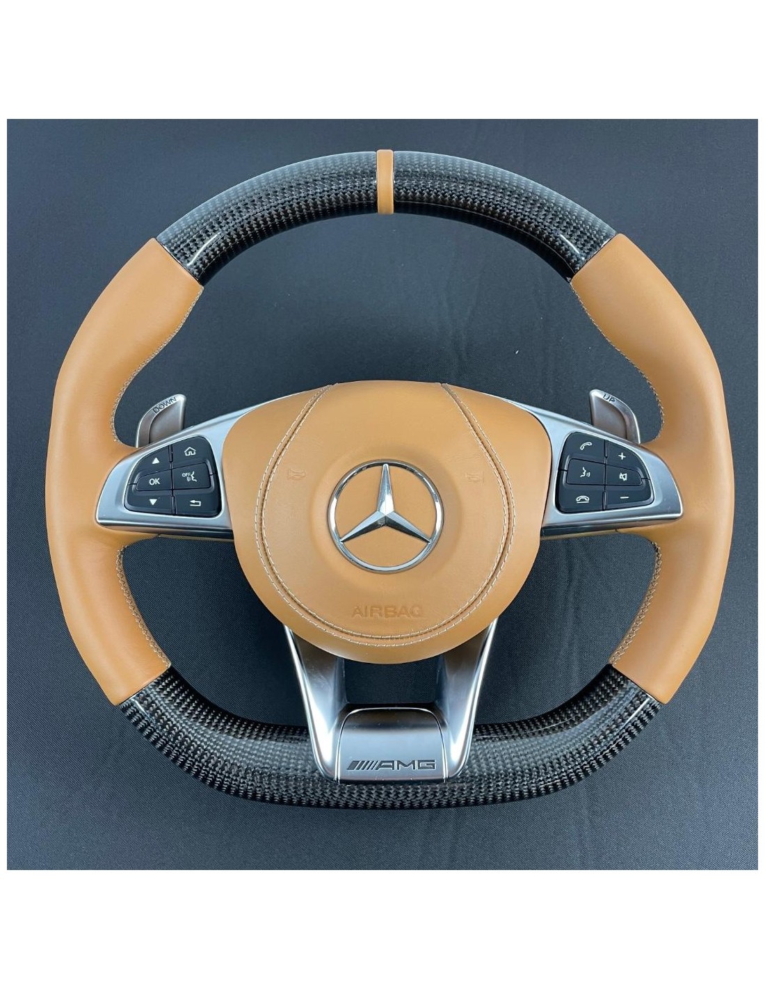 - Steering Wheels - Kierownica AMG z włókna węglowego do Mercedes-Benz C-Class E-Class G-Class W205 W213 W463 - 2 - Kup kierown  - Steering Wheels - Kierownica AMG z włókna węglowego do Mercedes-Benz C-Class E-Class G-Class W205 W213 W463 - 2 - Kup kierown