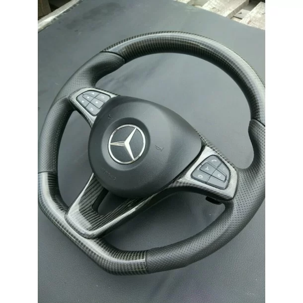  - Steering Wheels - 梅赛德斯-奔驰 CLA CLS GLE 碳皮方向盘 - 1 - 梅赛德斯-奔驰 CLA、CLS、GLE 碳纤维真皮方向盘，提升您的驾驶体验。立即升级，尽享时尚与舒适！✉️