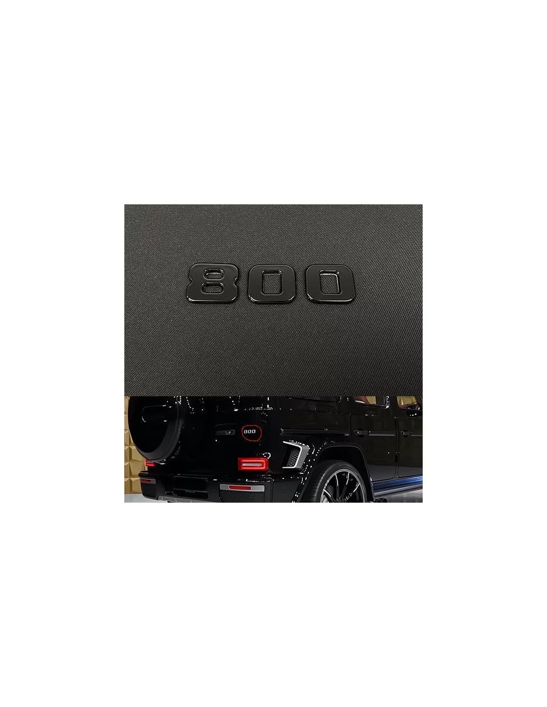  - logo & Emblems - Badges métalliques Brabus 800 style emblème logo pour Mercedes-Benz Classe G W463A - 1 - Acheter des badges 