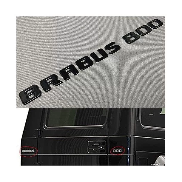  - logo & Emblems - Badges métalliques Brabus 800 pour Mercedes-Benz W463 Classe G - 1 - Achetez les badges métalliques Brabus 8