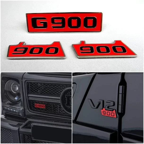  - Logos & Emblems - 用于梅赛德斯-奔驰 W463 G 级轿车的金属 Brabus G900 型挡泥板徽标徽章 3pcs - 1 - 购买适用于梅赛德斯-奔驰 W463 的 Brabus G900 金属风格挡泥板徽章。使用这些大胆的徽章