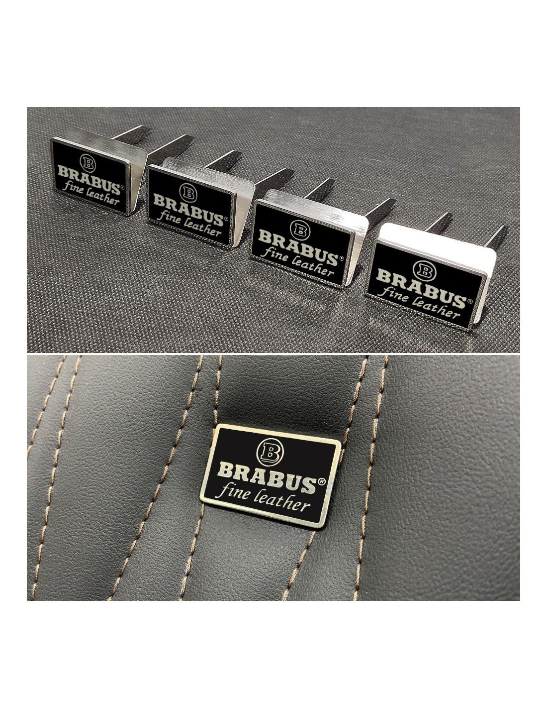 - Logos & Emblems - Metallic Brabus sätesmärken i fint läder set svart för Mercedes-Benz W463 G-Class - 1 - Förhöj din Mercedes - Logos & Emblems - Metallic Brabus sätesmärken i fint läder set svart för Mercedes-Benz W463 G-Class - 1 - Förhöj din Mercedes