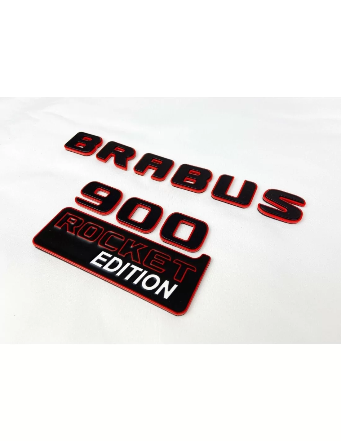  - Logos & Emblems - Conjunto de emblemas metálicos da edição Brabus 900 ROCKET para Mercedes-Benz Classe G W463A - 6 - Obtenha 