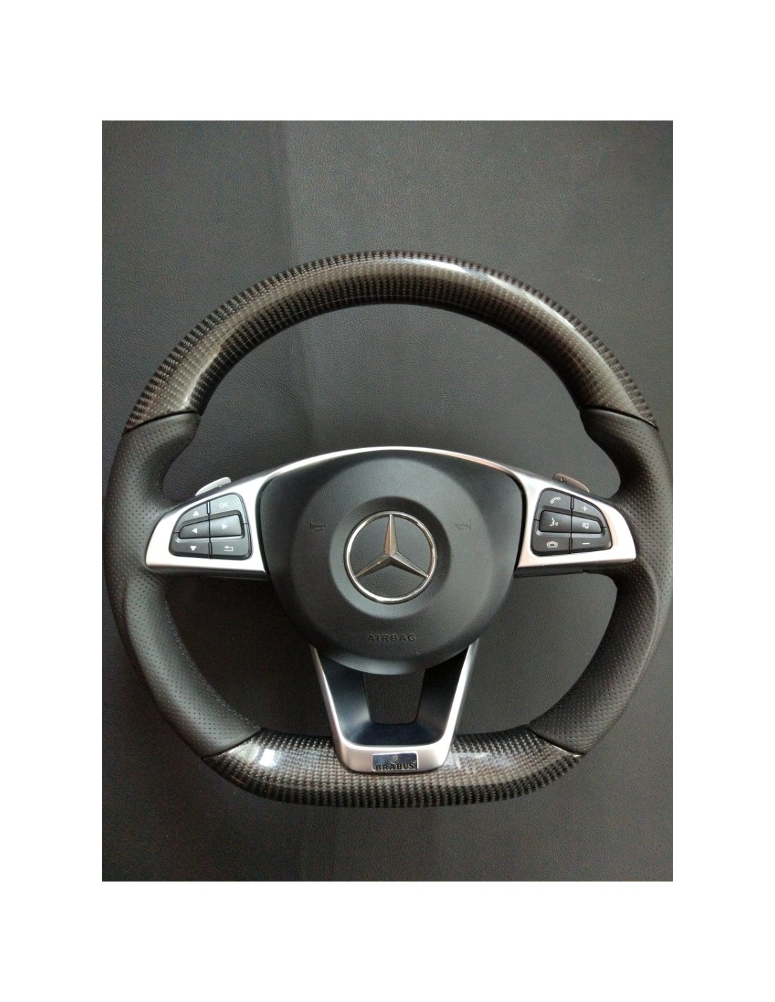  - Steering Wheels - Mercedes-Benz CLA CLS GLE Steering Wheel Carbon Leather - 1 - Upgrade your ride with the Mercedes-Benz CLA,