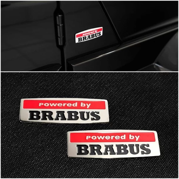 - Logos & Emblems - Powered by Brabus style fender emblem metal badge sticker logo - 1 - Melhore o visual do seu carro com o em